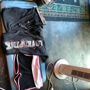 2 pairs of pants and one short